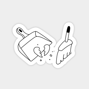 Abstract Minimalist Broken Heart (Outline) Sticker